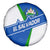 El Salvador Flag Crest Spare Tire Cover with Blue Green Stripes and Bold Letter Design - Wonder Print Shop