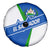 El Salvador Flag Crest Spare Tire Cover with Blue Green Stripes and Bold Letter Design - Wonder Print Shop