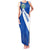 El Salvador Coat of Arms Family Matching Tank Maxi Dress and Hawaiian Shirt with Curved Text and Blue Patterned Background - Wonder Print Shop
