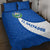 El Salvador Coat of Arms Quilt Bed Set with Curved Text and Blue Patterned Background - Wonder Print Shop