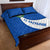 El Salvador Coat of Arms Quilt Bed Set with Curved Text and Blue Patterned Background - Wonder Print Shop