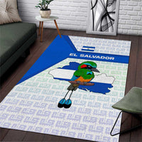 El Salvador National Symbol Area Rug with Torogoz Bird and Flag Map Design - Wonder Print Shop