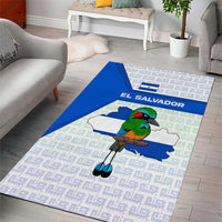 El Salvador National Symbol Area Rug with Torogoz Bird and Flag Map Design - Wonder Print Shop