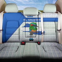 El Salvador National Symbol Back Car Seat Cover with Torogoz Bird and Flag Map Design - Wonder Print Shop