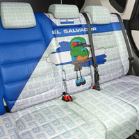 El Salvador National Symbol Back Car Seat Cover with Torogoz Bird and Flag Map Design - Wonder Print Shop