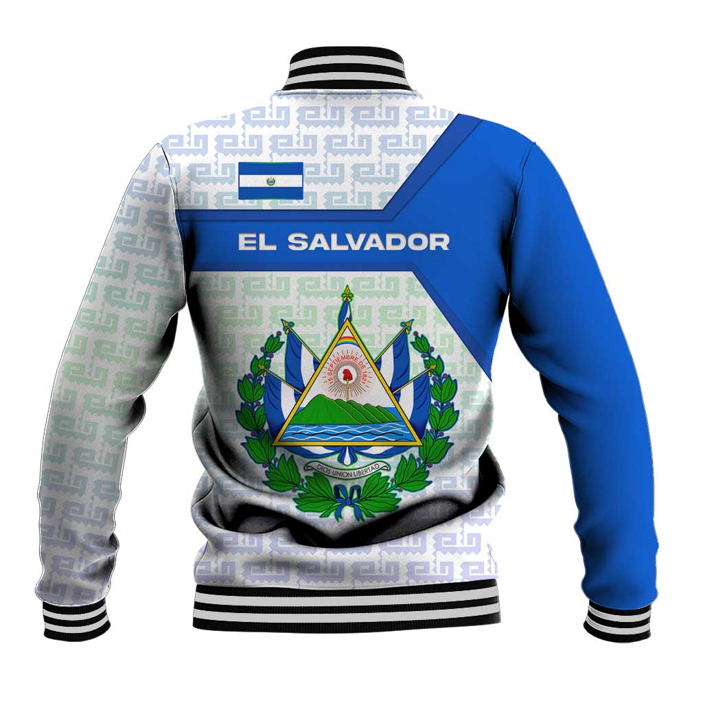 El Salvador National Symbol Baseball Jacket with Torogoz Bird and Flag Map Design - Wonder Print Shop