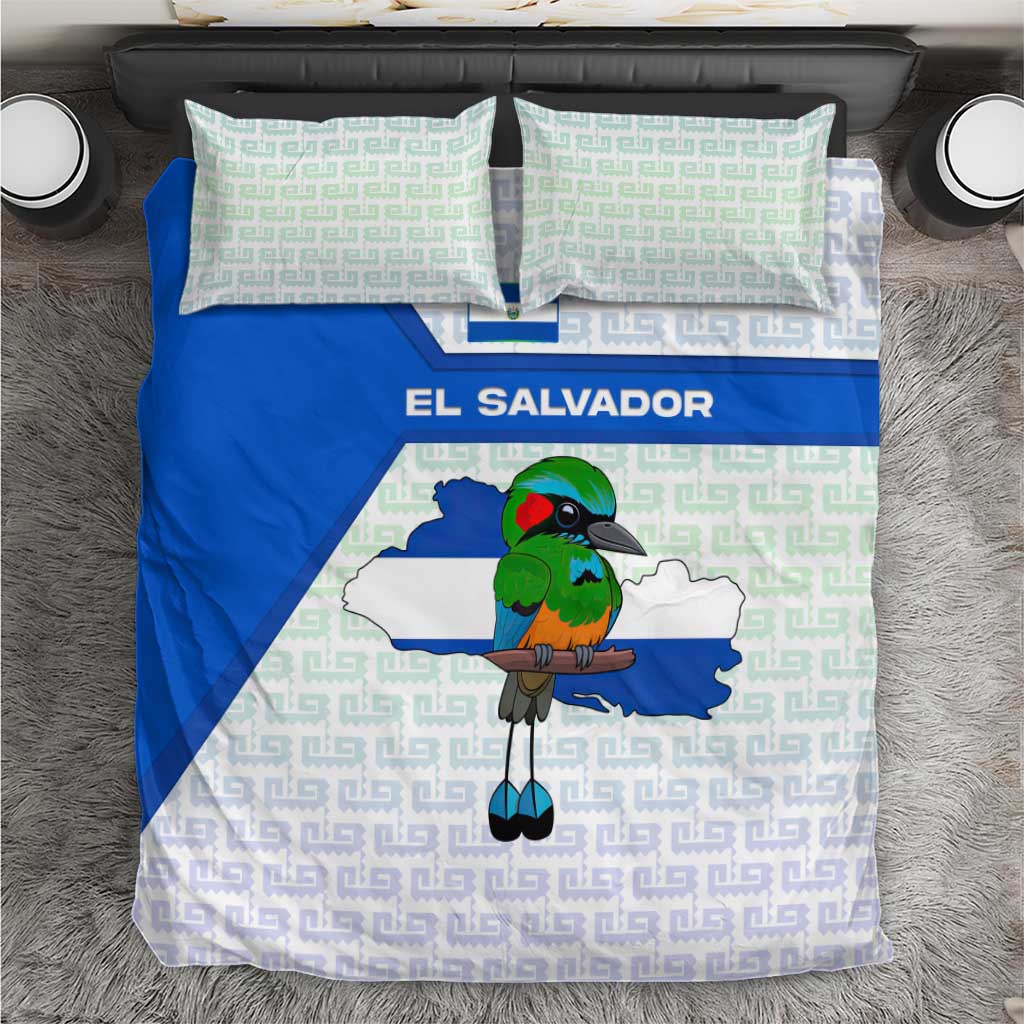 El Salvador National Symbol Bedding Set with Torogoz Bird and Flag Map Design - Wonder Print Shop