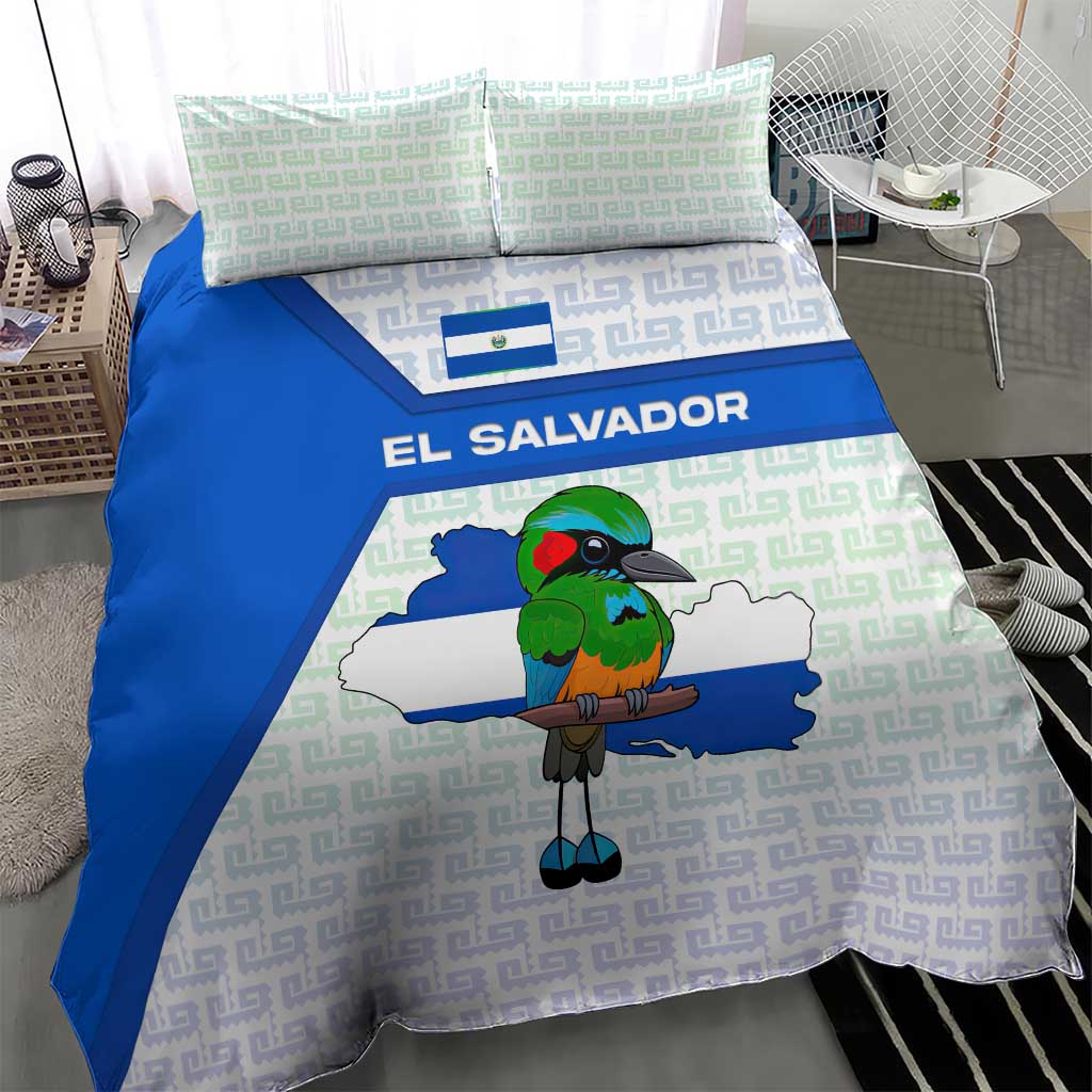 El Salvador National Symbol Bedding Set with Torogoz Bird and Flag Map Design - Wonder Print Shop