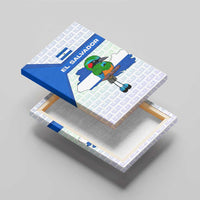 El Salvador National Symbol Canvas Wall Art with Torogoz Bird and Flag Map Design - Wonder Print Shop