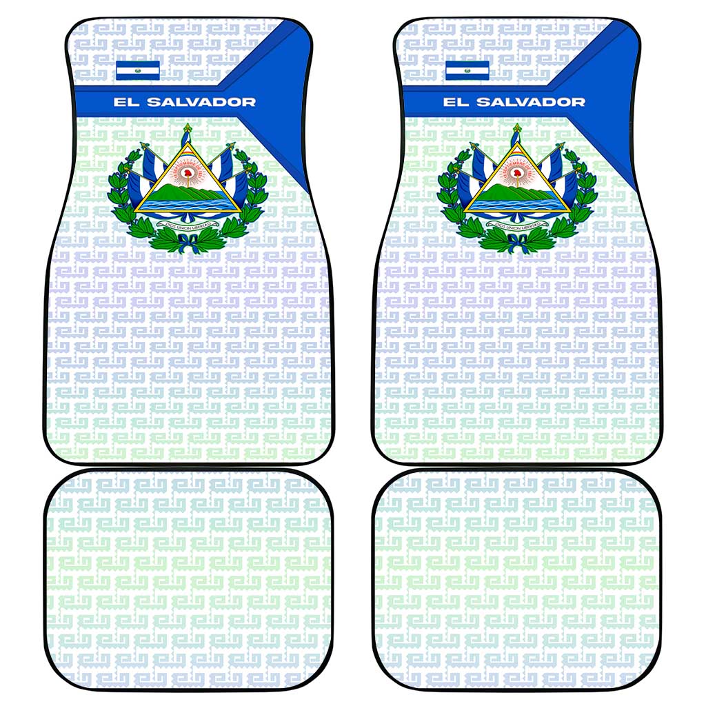 El Salvador National Symbol Car Mats with Torogoz Bird and Flag Map Design - Wonder Print Shop