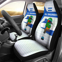 El Salvador National Symbol Car Seat Cover with Torogoz Bird and Flag Map Design - Wonder Print Shop
