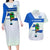 El Salvador National Symbol Couples Matching Long Sleeve Bodycon Dress and Hawaiian Shirt with Torogoz Bird and Flag Map Design - Wonder Print Shop
