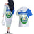 El Salvador National Symbol Couples Matching Off The Shoulder Long Sleeve Dress and Hawaiian Shirt with Torogoz Bird and Flag Map Design - Wonder Print Shop