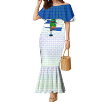 El Salvador National Symbol Family Matching Mermaid Dress and Hawaiian Shirt with Torogoz Bird and Flag Map Design - Wonder Print Shop