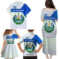 El Salvador National Symbol Family Matching Puletasi and Hawaiian Shirt with Torogoz Bird and Flag Map Design - Wonder Print Shop