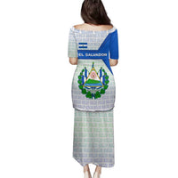 El Salvador National Symbol Family Matching Puletasi and Hawaiian Shirt with Torogoz Bird and Flag Map Design - Wonder Print Shop