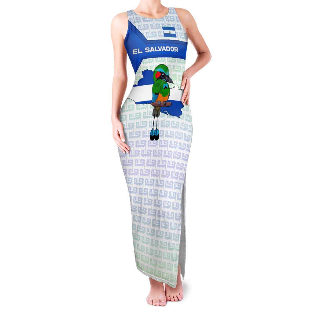 El Salvador National Symbol Family Matching Tank Maxi Dress and Hawaiian Shirt with Torogoz Bird and Flag Map Design - Wonder Print Shop