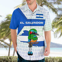 El Salvador National Symbol Hawaiian Shirt with Torogoz Bird and Flag Map Design - Wonder Print Shop