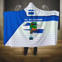 El Salvador National Symbol Hooded Blanket with Torogoz Bird and Flag Map Design - Wonder Print Shop