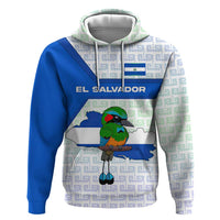 El Salvador National Symbol Hoodie with Torogoz Bird and Flag Map Design - Wonder Print Shop