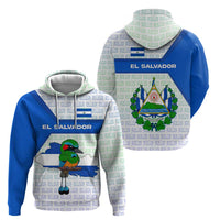 El Salvador National Symbol Hoodie with Torogoz Bird and Flag Map Design - Wonder Print Shop