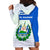 El Salvador National Symbol Hoodie Dress with Torogoz Bird and Flag Map Design - Wonder Print Shop