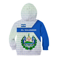 El Salvador National Symbol Kid Hoodie with Torogoz Bird and Flag Map Design - Wonder Print Shop
