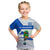 El Salvador National Symbol Kid T Shirt with Torogoz Bird and Flag Map Design - Wonder Print Shop