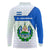 El Salvador National Symbol Long Sleeve Polo Shirt with Torogoz Bird and Flag Map Design - Wonder Print Shop