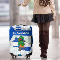 El Salvador National Symbol Luggage Cover with Torogoz Bird and Flag Map Design - Wonder Print Shop