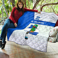 El Salvador National Symbol Quilt with Torogoz Bird and Flag Map Design - Wonder Print Shop