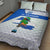 El Salvador National Symbol Quilt Bed Set with Torogoz Bird and Flag Map Design - Wonder Print Shop