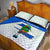 El Salvador National Symbol Quilt Bed Set with Torogoz Bird and Flag Map Design - Wonder Print Shop