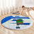 El Salvador National Symbol Round Carpet with Torogoz Bird and Flag Map Design - Wonder Print Shop