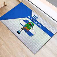 El Salvador National Symbol Rubber Doormat with Torogoz Bird and Flag Map Design - Wonder Print Shop