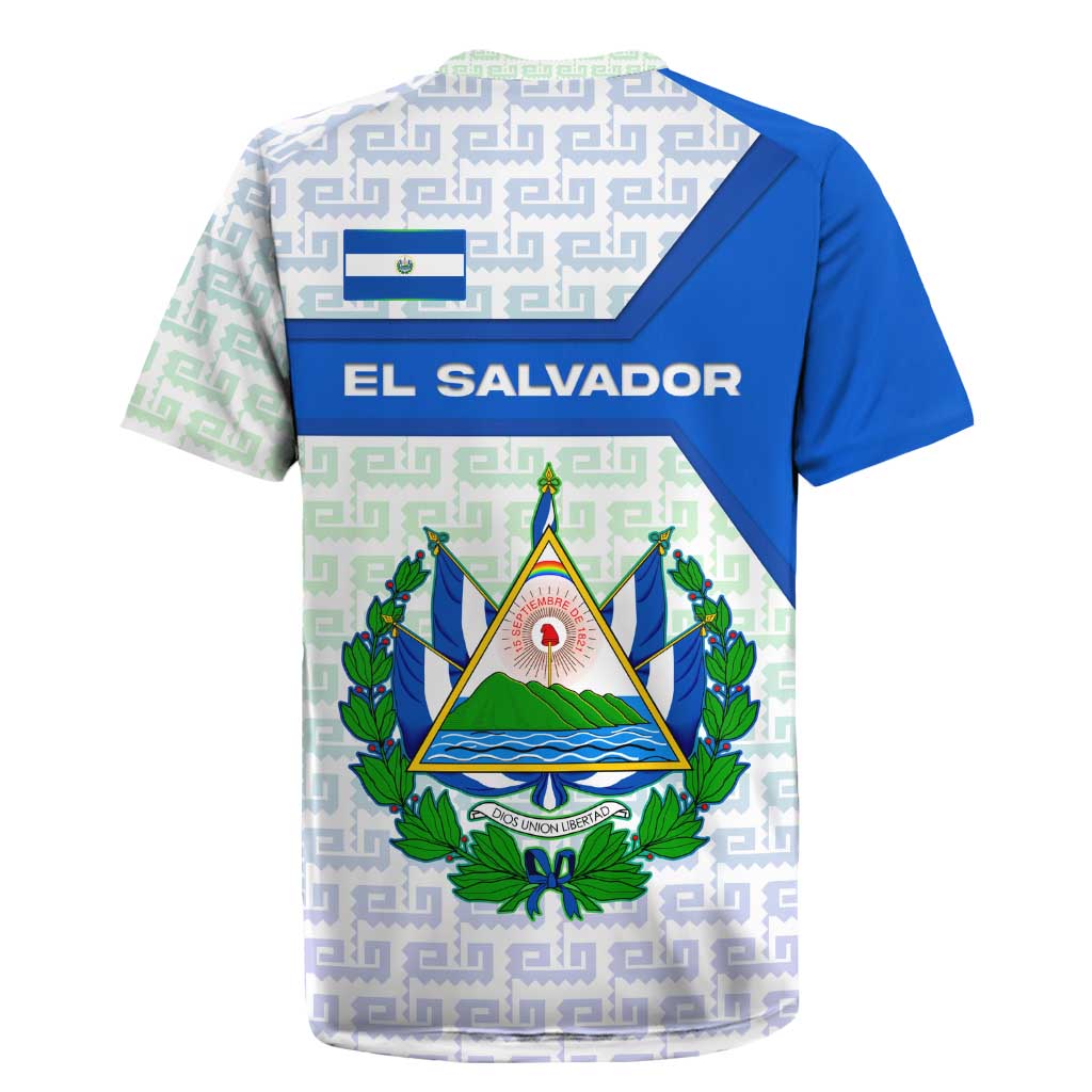 El Salvador National Symbol Rugby Jersey with Torogoz Bird and Flag Map Design - Wonder Print Shop