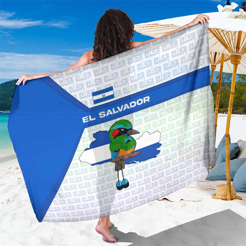El Salvador National Symbol Sarong with Torogoz Bird and Flag Map Design - Wonder Print Shop