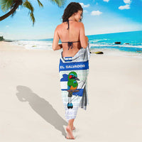 El Salvador National Symbol Sarong with Torogoz Bird and Flag Map Design - Wonder Print Shop