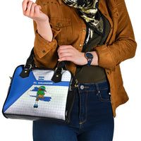 El Salvador National Symbol Shoulder Handbag with Torogoz Bird and Flag Map Design - Wonder Print Shop