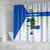 El Salvador National Symbol Shower Curtain with Torogoz Bird and Flag Map Design - Wonder Print Shop