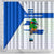El Salvador National Symbol Shower Curtain with Torogoz Bird and Flag Map Design - Wonder Print Shop
