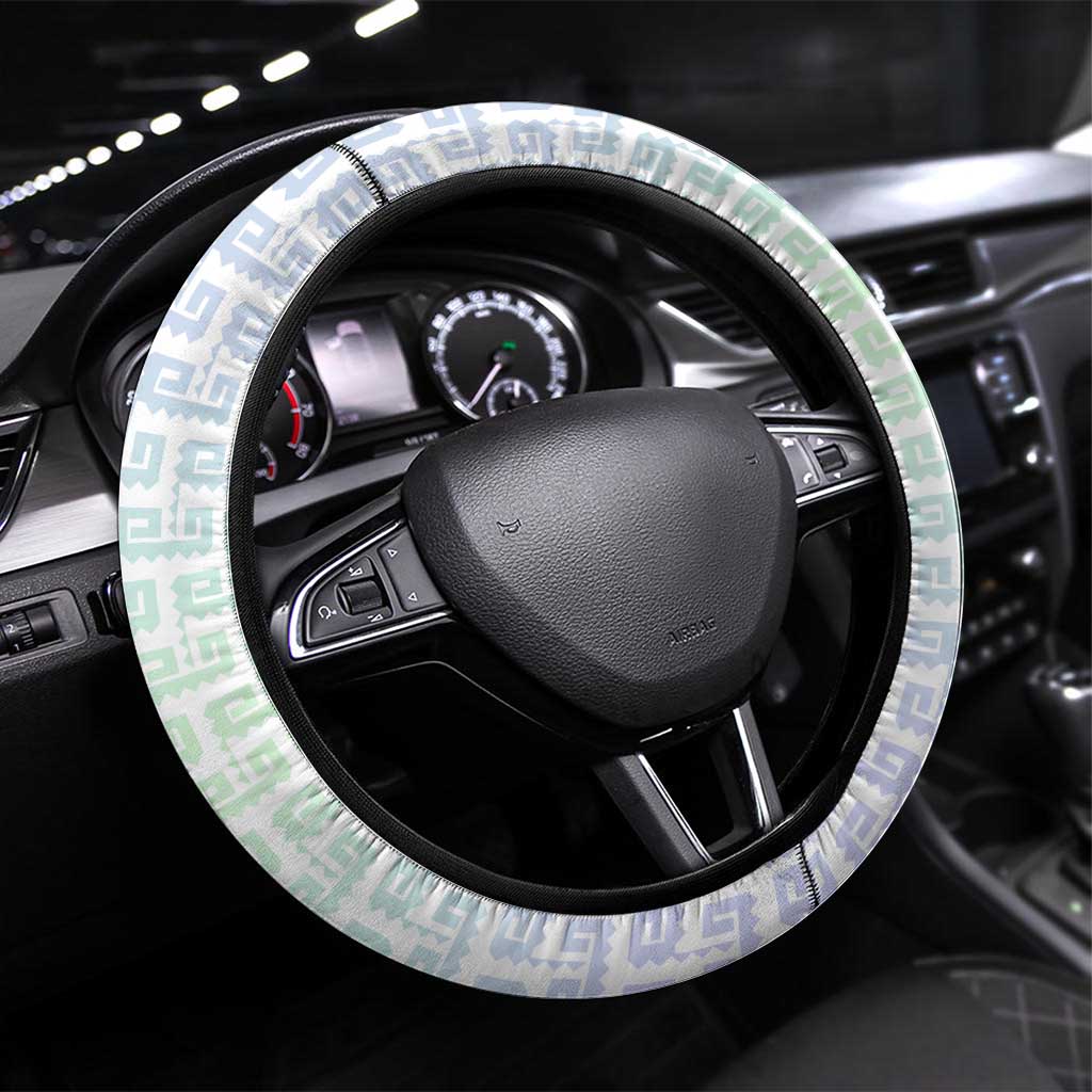 El Salvador National Symbol Steering Wheel Cover with Torogoz Bird and Flag Map Design - Wonder Print Shop