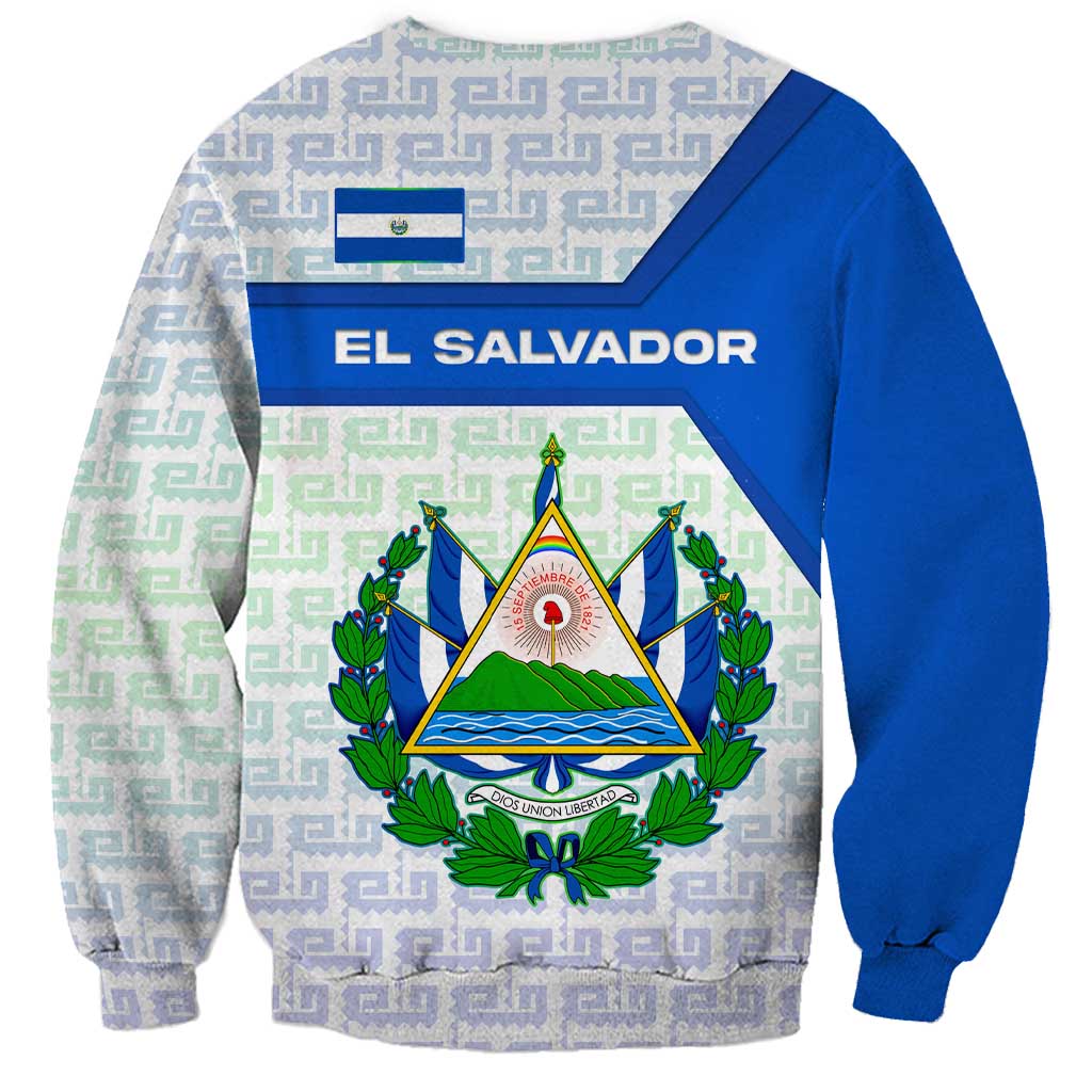El Salvador National Symbol Sweatshirt with Torogoz Bird and Flag Map Design - Wonder Print Shop