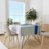 El Salvador National Symbol Tablecloth with Torogoz Bird and Flag Map Design - Wonder Print Shop