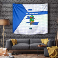 El Salvador National Symbol Tapestry with Torogoz Bird and Flag Map Design - Wonder Print Shop