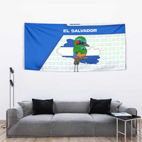 El Salvador National Symbol Tapestry with Torogoz Bird and Flag Map Design - Wonder Print Shop