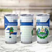 El Salvador National Symbol Tumbler Cup with Torogoz Bird and Flag Map Design - Wonder Print Shop