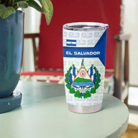 El Salvador National Symbol Tumbler Cup with Torogoz Bird and Flag Map Design - Wonder Print Shop
