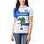 El Salvador National Symbol Women Polo Shirt with Torogoz Bird and Flag Map Design - Wonder Print Shop