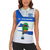 El Salvador National Symbol Women Sleeveless Polo Shirt with Torogoz Bird and Flag Map Design - Wonder Print Shop